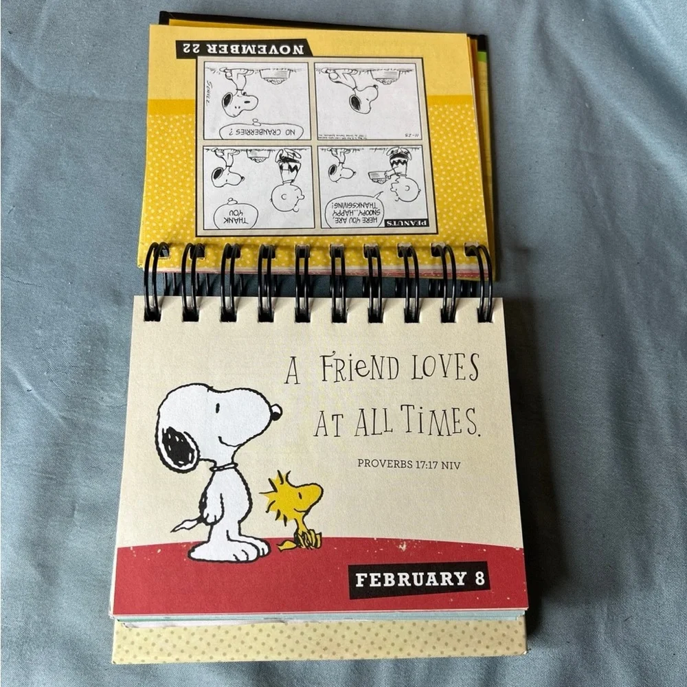 DaySpring Charles Schulz's Peanuts DayBrightener Perpetual Flip Calendar Desk